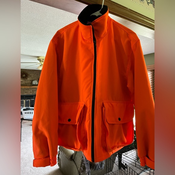 Men’s orange hunting fishing construction jacket size Medium by HFC Equipment - Picture 1 of 4